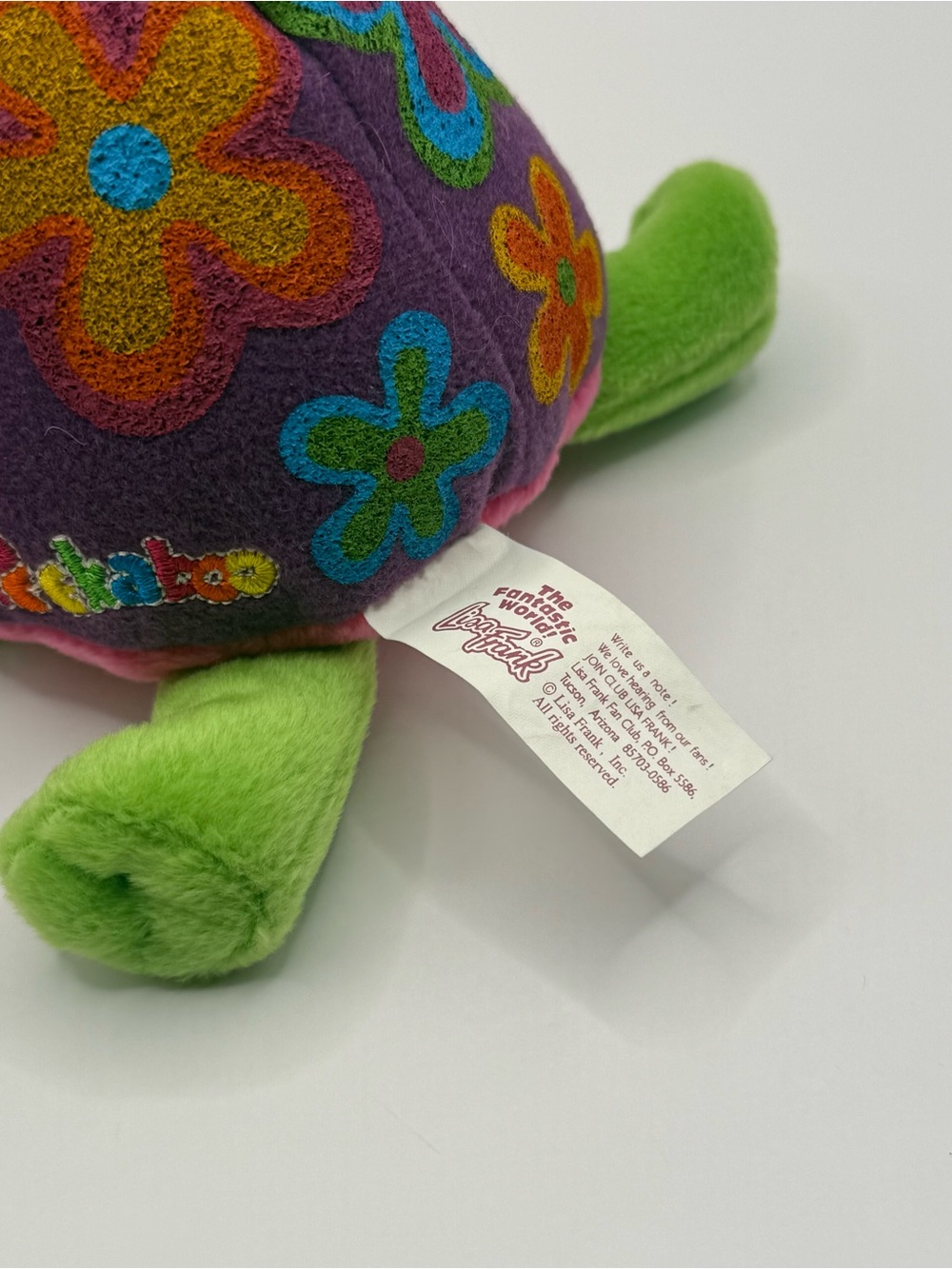 Vtg Lisa Frank Peekaboo Turtle Plush Stuffed Animal Y2K Rare NWT - Picture 4 of 7